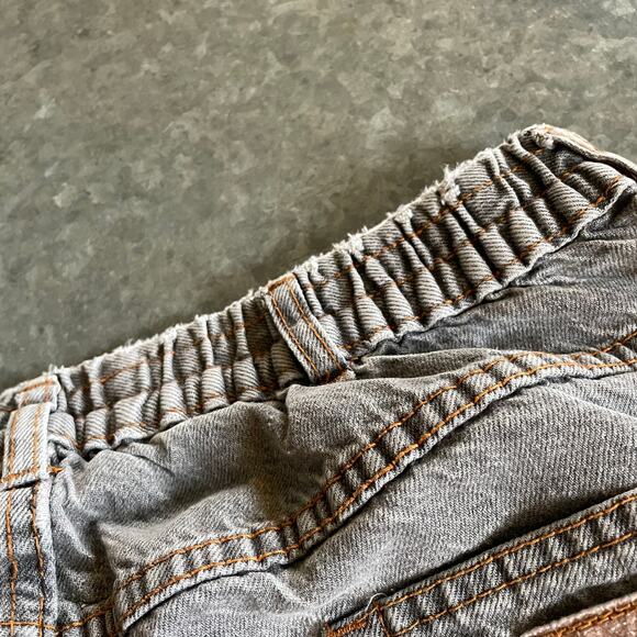 Vintage Haband Casual Joe Denim Jeans 30 Gray Distressed Elastic Waist Grandpa - Picture 9 of 12